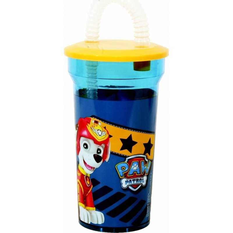 Copo com palha Paw Patrol