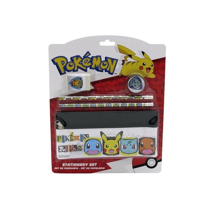 Conjunto papelaria Pokemon 5 pcs