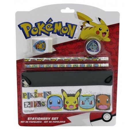 Conjunto papelaria Pokemon 5 pcs