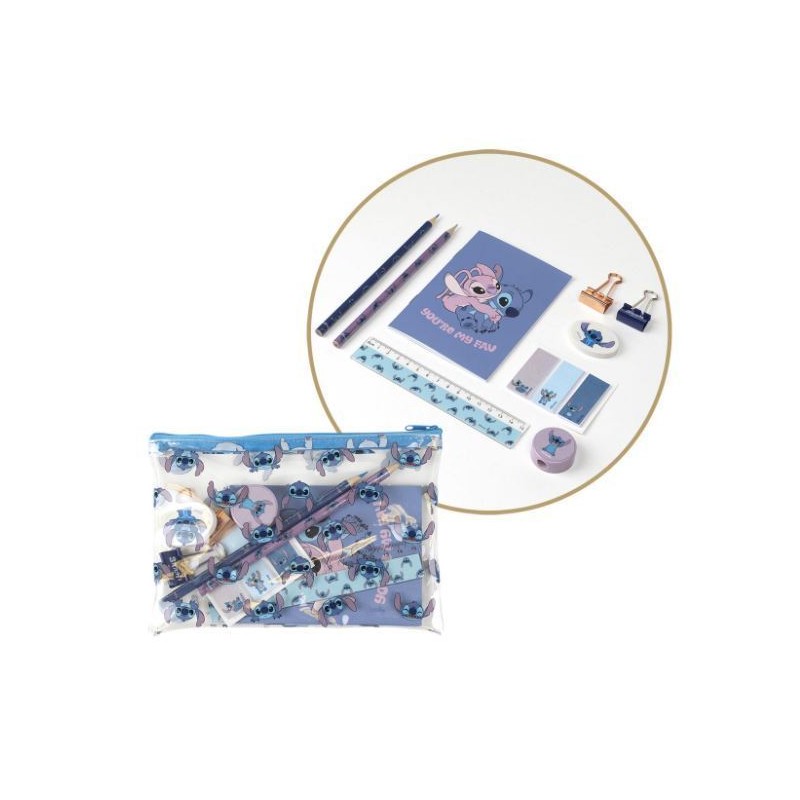 Conjunto papelaria Stitch 10 pcs