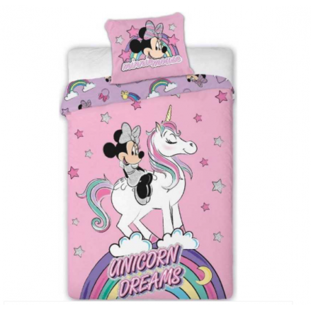 Jogo de cama Minnie Unicórnio
