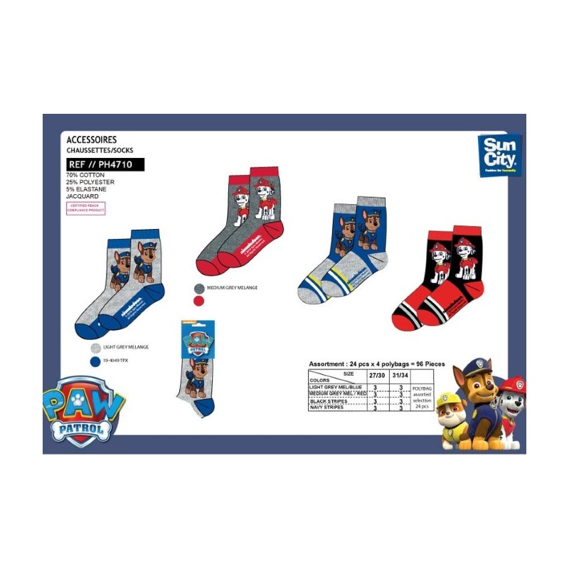 Pack de 4 meias Paw Patrol