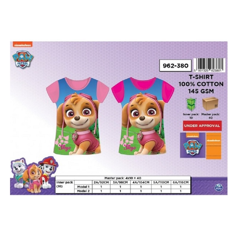 T-Shirt Paw Patrol (Menina)