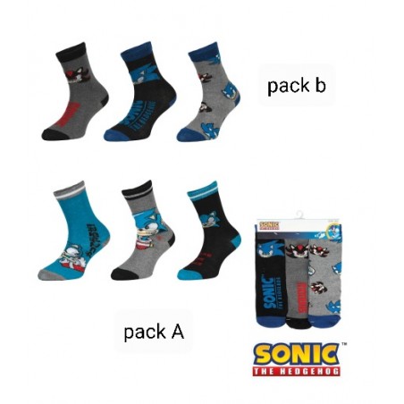 Pack 3 meias Sonic