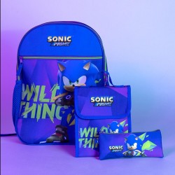 Conjunto mochila, lancheira e estojo Sonic Prime