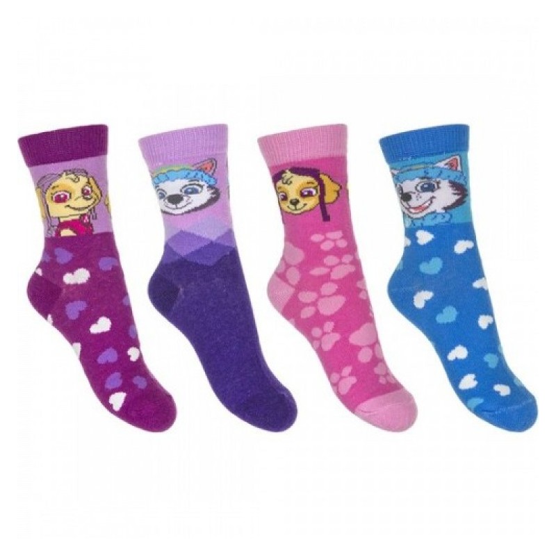 Pack 4 pares de meias Skye Paw Patrol