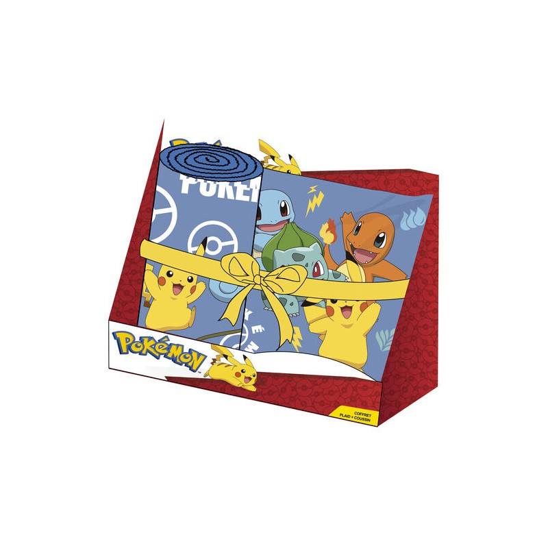 Conjunto manta e almofada Pokémon
