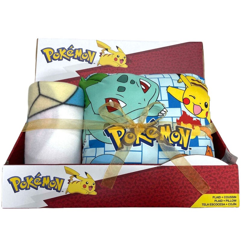 Conjunto manta e almofada Pokémon