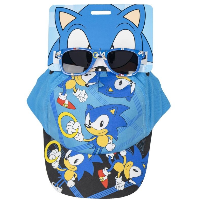 Conjunto boné e óculos de sol Sonic