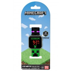 Relógio digital led Minecraft