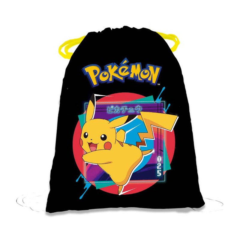 Saco merenda cordões Pokémon