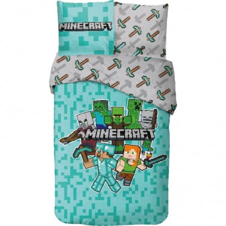 Conjunto de cama solteiro Minecraft