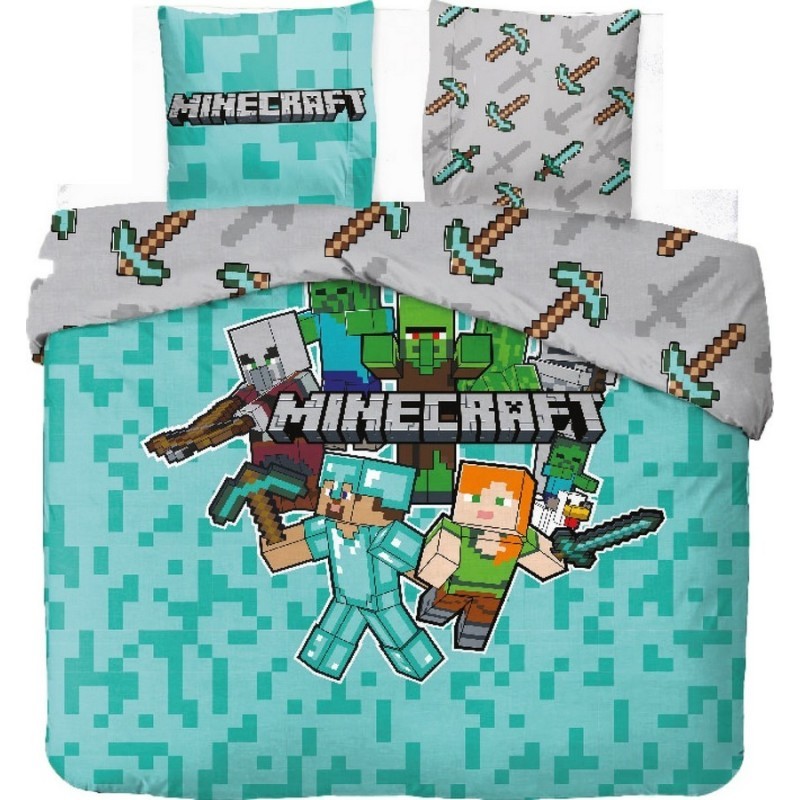 Conjunto de cama casal Minecraft