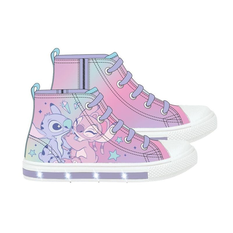 Ténis bota lona com luzes Stitch
