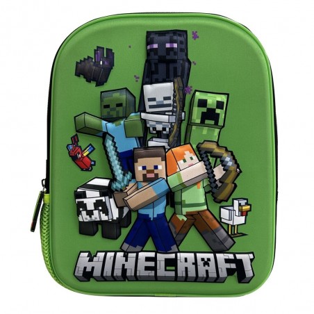 Mochila 3D pré-escolar Minecraft