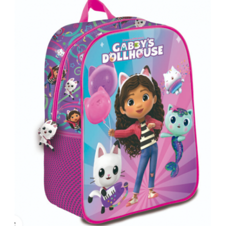 Mochila 3D pré-escolar Gabby's Dollhouse